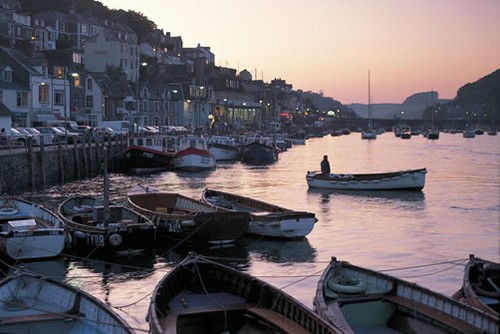 Picturesque Looe Harbour at sunset ©  SW